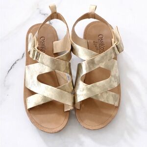 ✨ OshKosh B’gosh Girls Gold Sandals | Size 13 | Velcro Closure